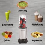 NutriPro Juicer Mixer Grinder - Smoothie Maker - 500 Watts (2 Jars & 1 Blade, Silver) - 2 Year Warranty - Image 2