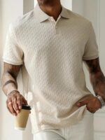 Trillion Jaqquard Men's Polo T Shirt for Men (Polyester Blend | Regular Fit) - Image 3