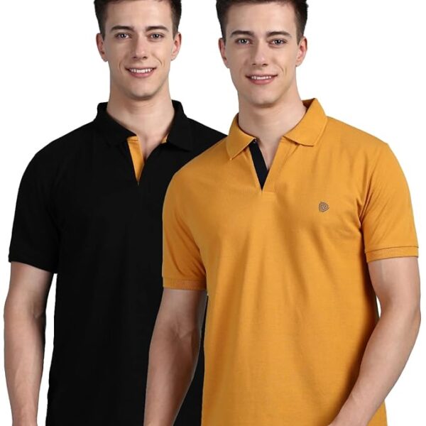 Lux Cozi Men's Solid Relaxed Fit Polo Shirt