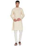 Symbol Men's 100% Cotton Solid Long Length Casual Kurta sets - Image 3