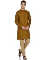 Symbol Men's 100% Cotton Solid Long Length Casual Kurta sets - Image 5