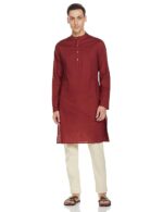 Symbol Men's 100% Cotton Solid Long Length Casual Kurta sets - Image 7