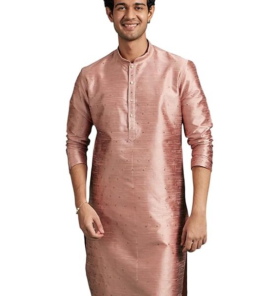 DIWAS BY MANYAVAR Men's Art Silk Self Design Kurta sets